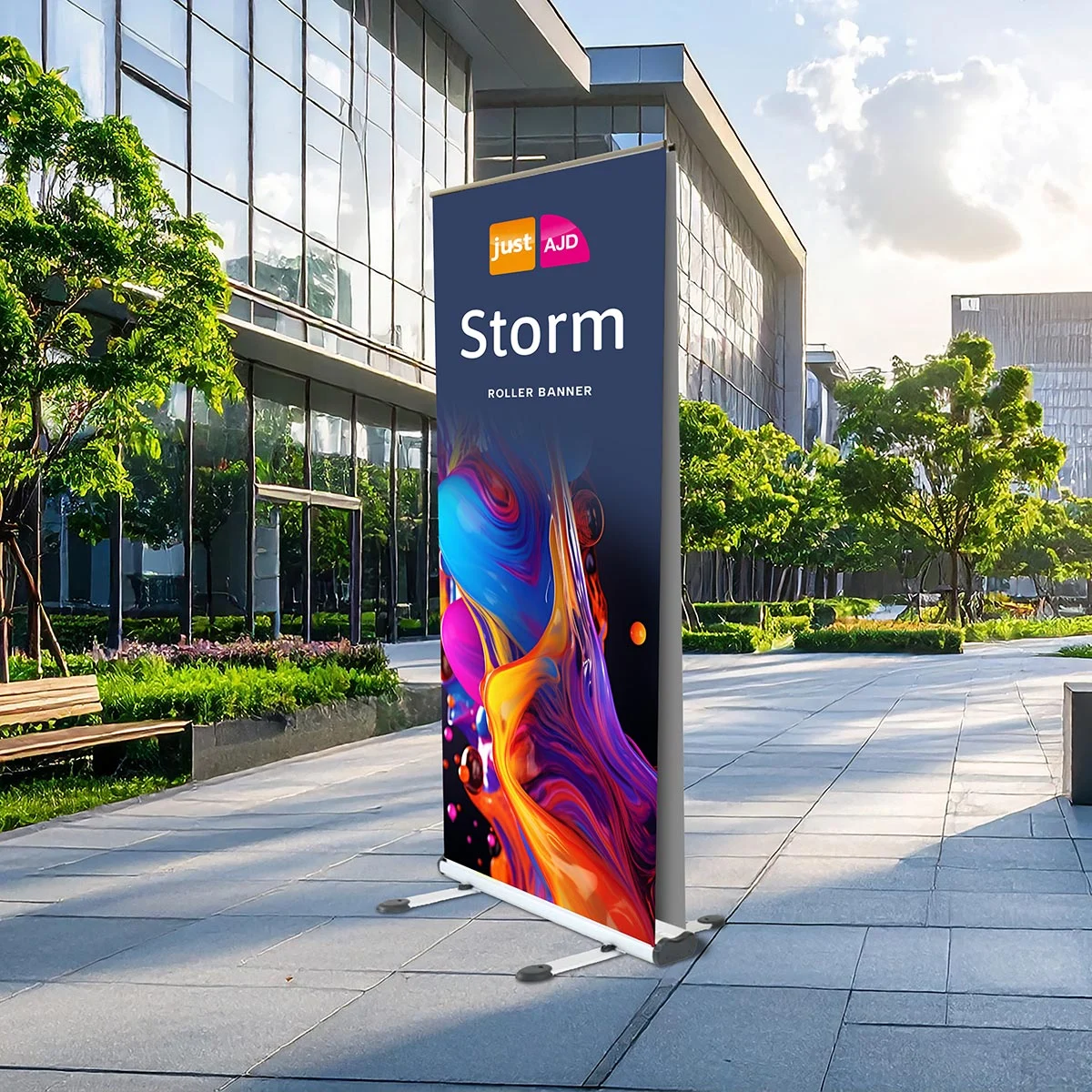STORM-Roller-Banner-in-Situ Outdoor Roller Banner